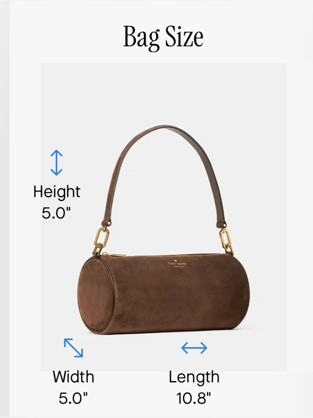 NWT! Kate Spade Roulette Suede Medium Shoulder Bag - Picture 4 of 6